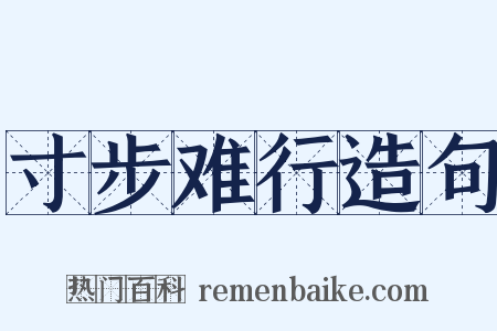 寸步难行造句是什么意思的图片